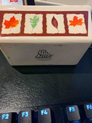 Nantucket Ceramic Mini Loaf Pan with Autumn Leaf Design