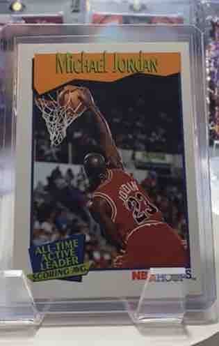 1991-92 NBA Hoops Michael Jordan #455 All-Time Active Leader Scoring AVG