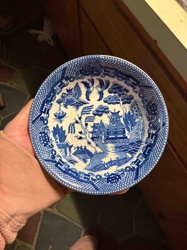 Blue and White Willow Pattern Bowl
