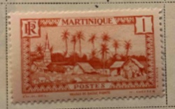 Martinique 1 Centime 'Village de Basse-Pointe' Postage Stamp