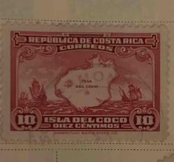Costa Rica 10 Centimos Isla del Coco Postage Stamp