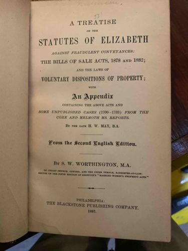 A Treatise on the Statutes of Elizabeth