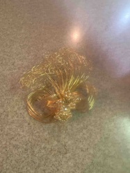 Artisanal Wire and Bead Decorative Ornament