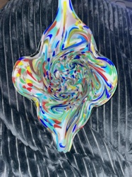 Murano-style Blown Glass Decorative Bowl/Vase