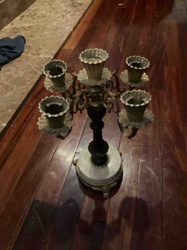 Five-Light Candelabra with Marble Base