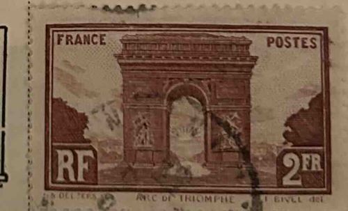 French Arc de Triomphe Postage Stamp