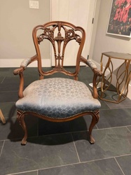 French Rococo Revival Carved Armchair