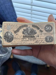 Confederate States of America Fifty Dollar Bill