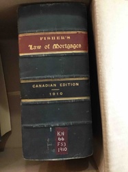 Fisher's Law of Mortgages, Canadian Edition, 1910