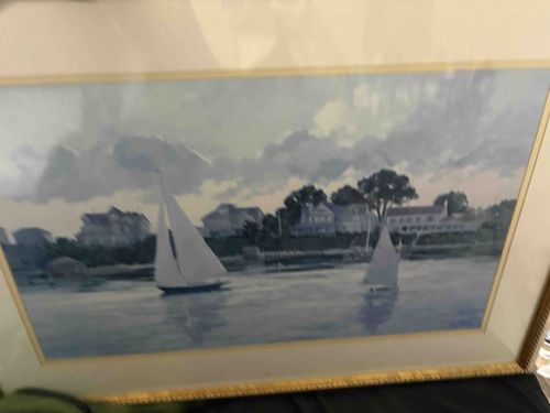 Framed Seascape Painting by Ray Ellis