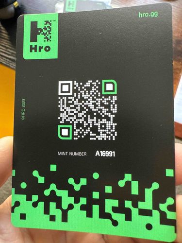 Hro Hybrid Trading Card (Reverse Side with QR Code)