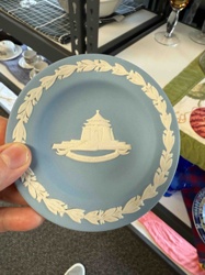 Wedgwood Jasperware Miniature Plate with Architectural Motif