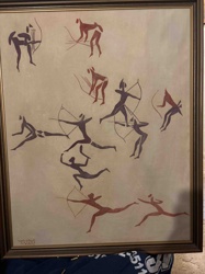 Framed 'San Rock Art' Style Print by A. Capara