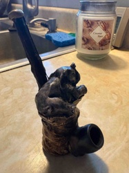 Novelty Smoking Pipe with Elephant Figural Stem
