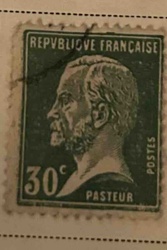 French Postage Stamp, Louis Pasteur, 30 Centimes