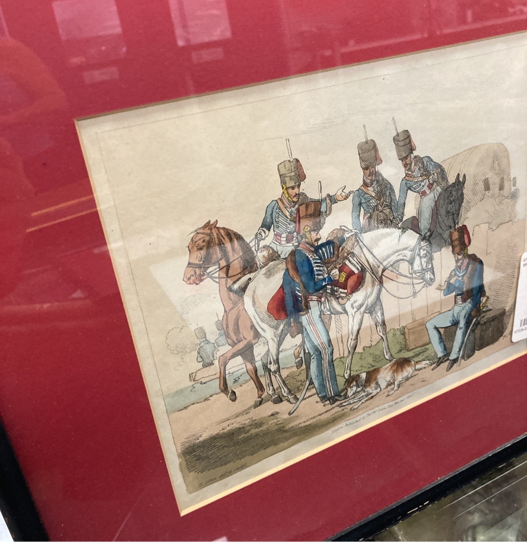 Submitted photo of Hand-colored military engraving, attributed to Henry Alken