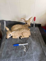 Pair of Fawn Figurines