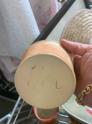 Artisan Peach-Orange Glazed Ceramic Mug with Incised Signature