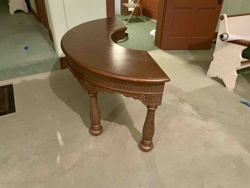Semicircular Carved Console Table