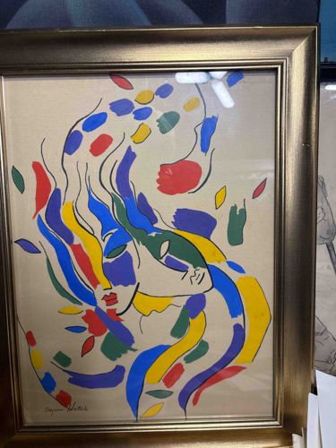 Modernist Expressionist Portrait Print by Agnes Hartel