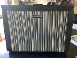 Longaberger Insulated Tote Bag with Vertical Stripes