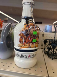 German-Style Ceramic Flip-Top Beer Bottle (Flagon)