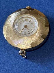 Saxony Gold-Toned Circular Watch Pendant