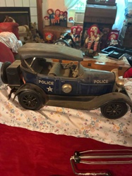 Vintage Pressed Steel Police Car Toy