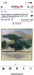 Large Abstract Landscape Painting - Signed Pamela Marron
