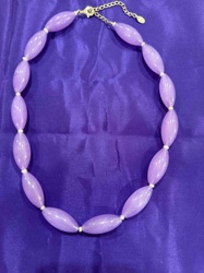 Purple Barrel Bead Necklace