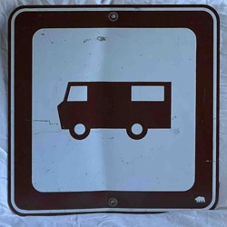 Retired Folsom Prison Work Van Icon Metal Sign