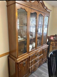 French Provincial Style China Cabinet / Hutch