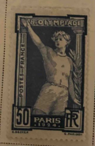 France 1924 Paris Olympics 50c Postage Stamp