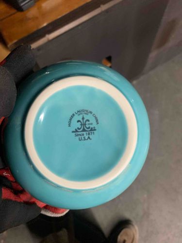 Homer Laughlin China Turquoise Ceramic Bowl