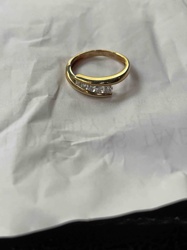 Yellow Gold Diamond Bypass Ring
