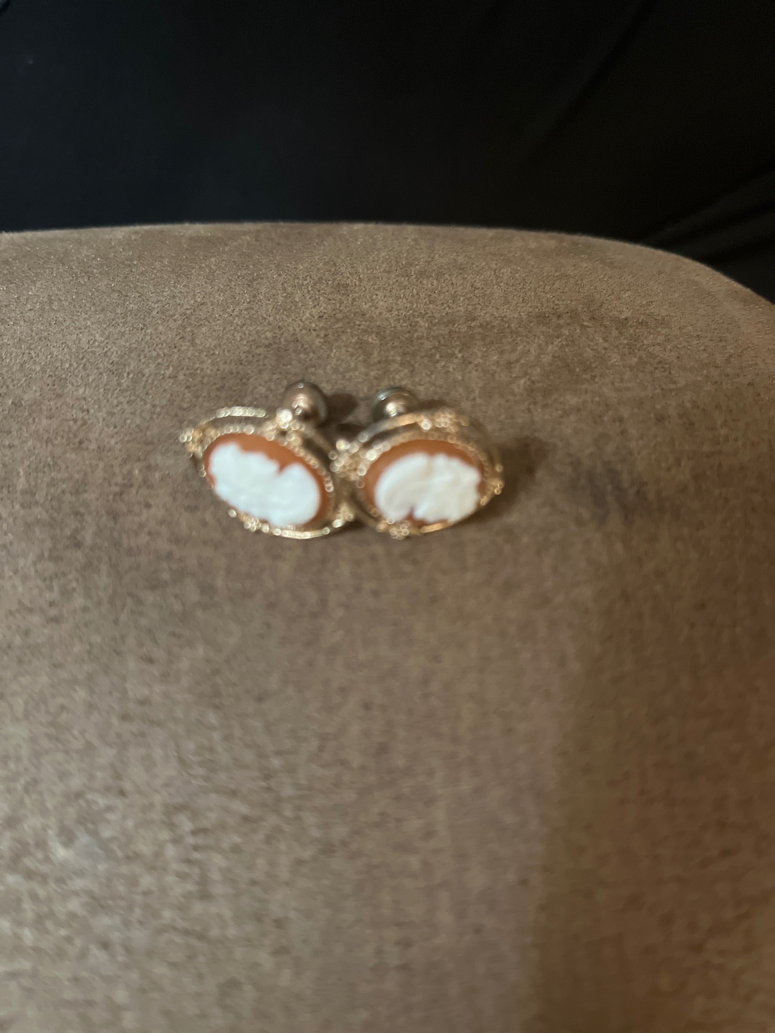 Submitted photo of Carved Shell Cameo Earrings