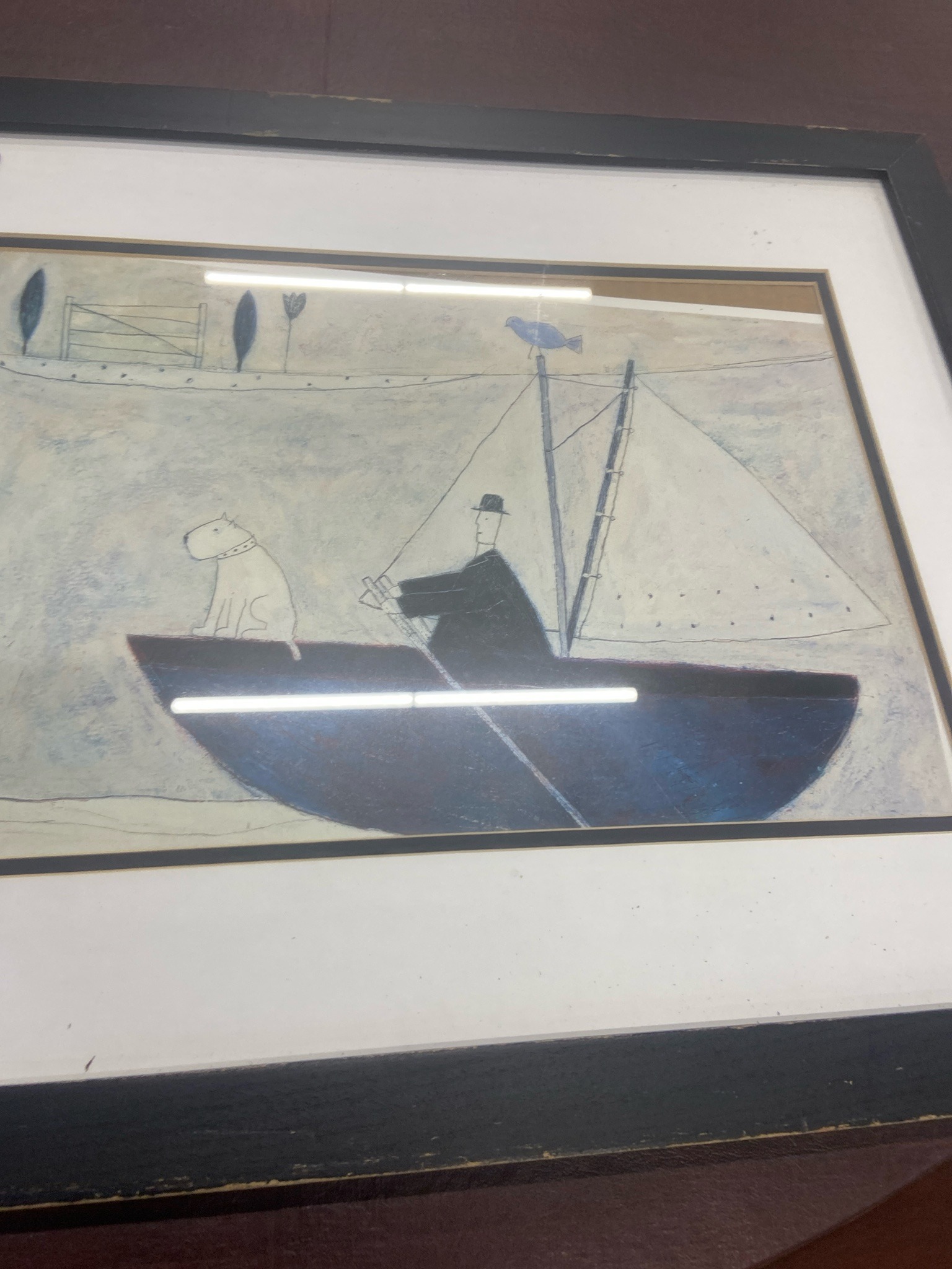 Submitted photo of Framed painting, manner of L.S. Lowry