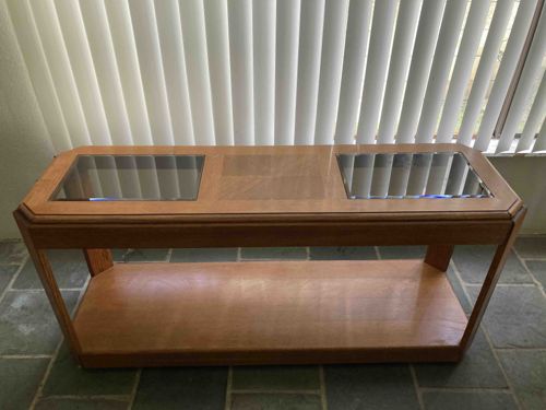 Mid-Century Modern Wood and Glass Coffee Table