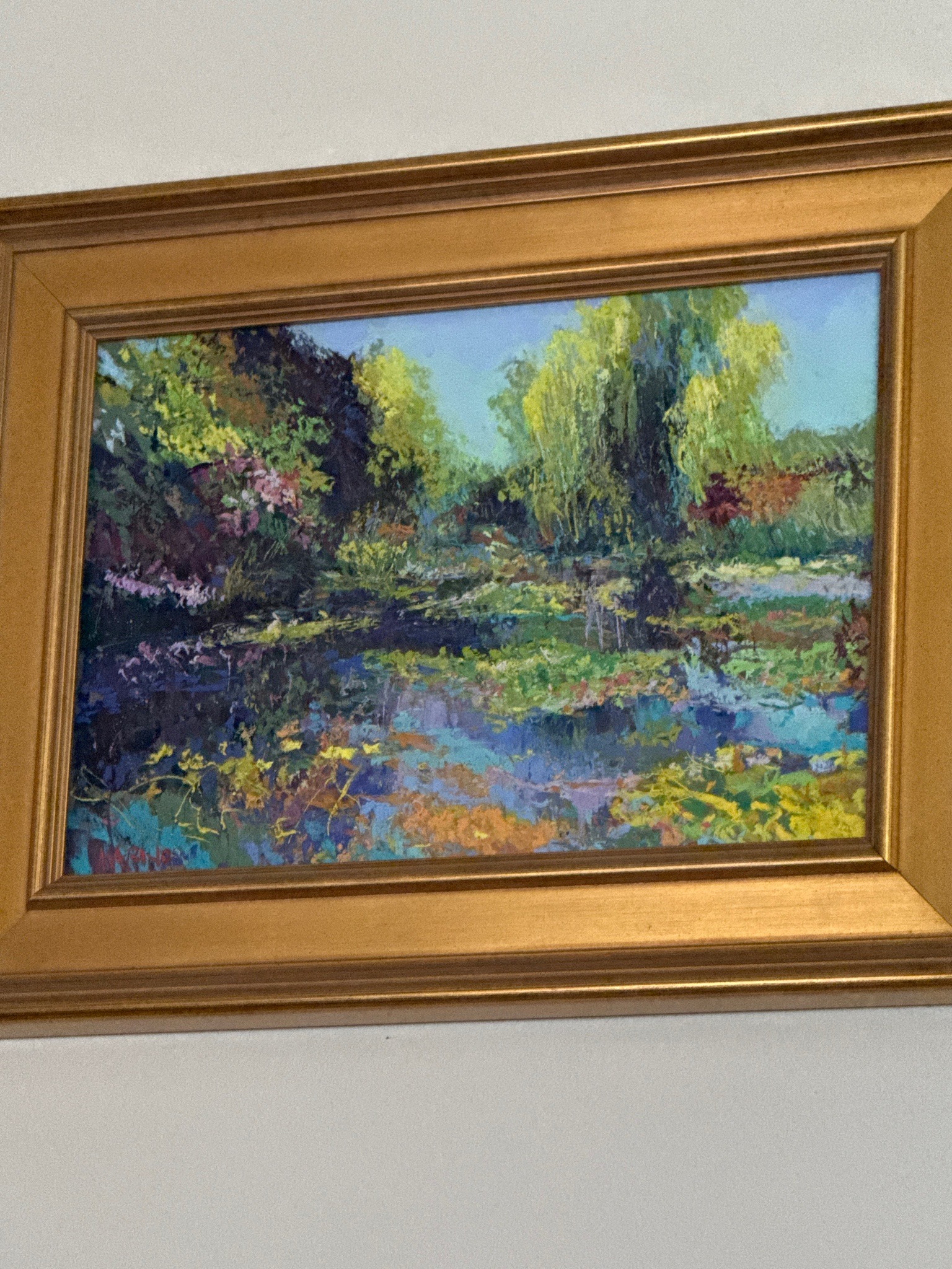 Submitted photo of Landscape painting signed illegibly