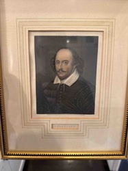 Framed Engraved Portrait of William Shakespeare by E. Scriven