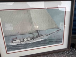 Framed Nautical Print of a Sailing Vessel