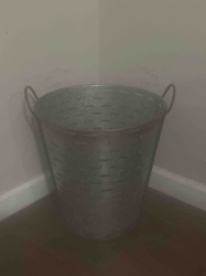 Galvanized Metal Planter Bucket with Handles