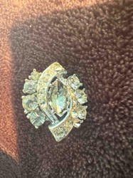 Vintage Rhinestone Brooch/Dress Clip