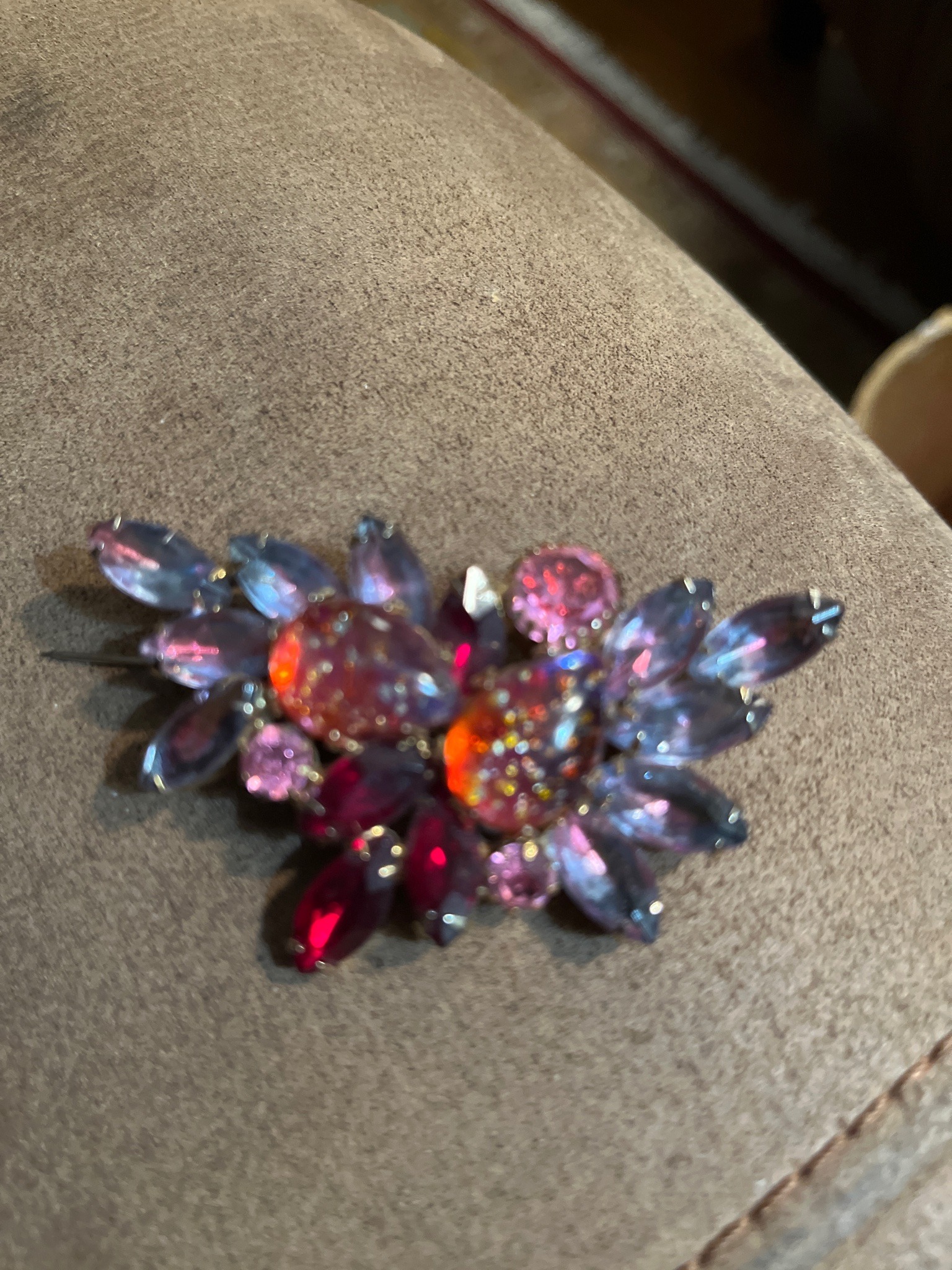 Submitted photo of Vintage rhinestones costume jewelry brooch