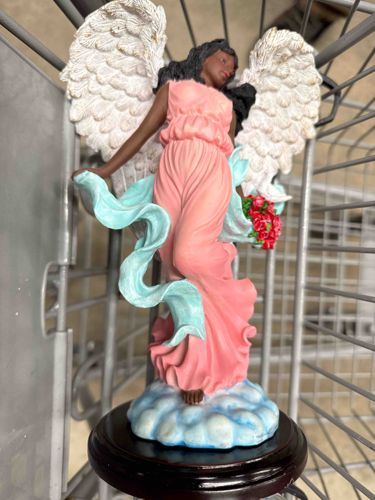 Contemporary African American Angel Figurine