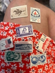 Collection of 1960s United States Commemorative Postage Stamps (Eight Stamps)