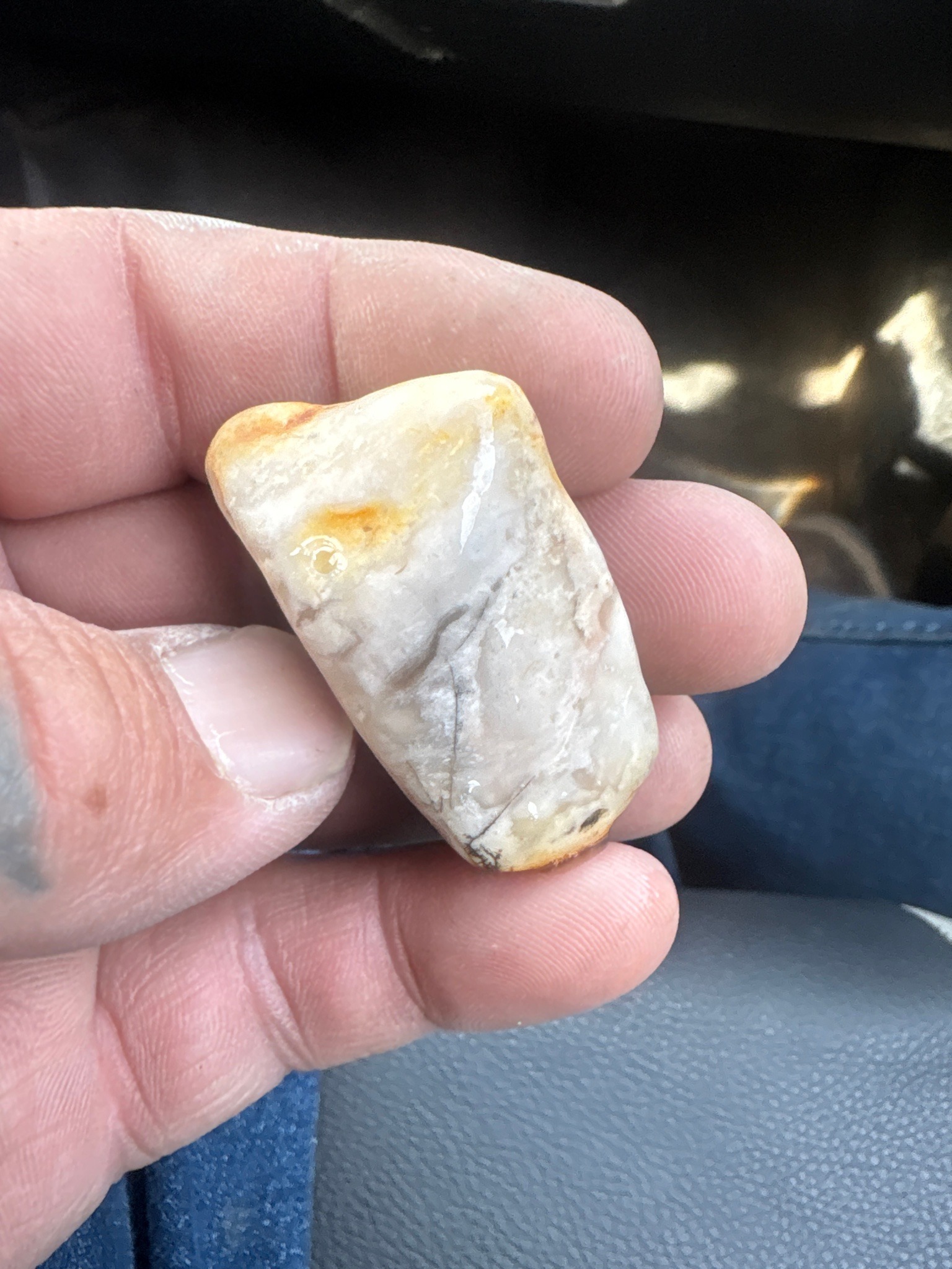 Submitted photo of Tumbled agate gemstone specimen