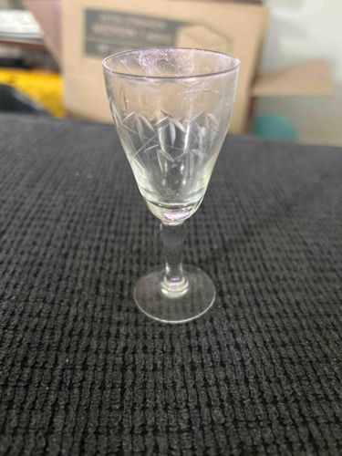 Etched Glass Cordial/Shot Glass