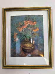 Framed Print of Vincent van Gogh's 'Vase with Fritillaries'