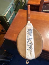 Vintage Wilson Chris Evert Autograph Tennis Racket with Cover
